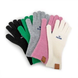 Five-color embroidered heart-shaped gloves