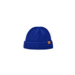 Solid-color rabbit fur knitted cap